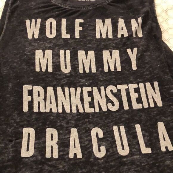 Monsters super soft burnout muscle tank top Sz S - perfect for Halloween!🎃 - Picture 2 of 3